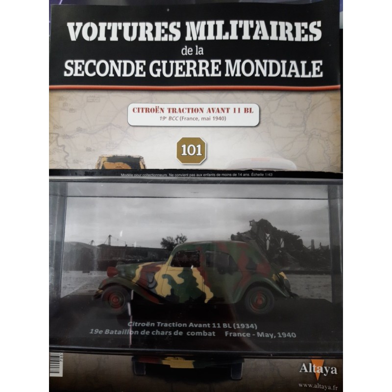 N°101 Citroën traction avant 11 BL (1934) 19e bataillon de chars de combat France - May, 1940