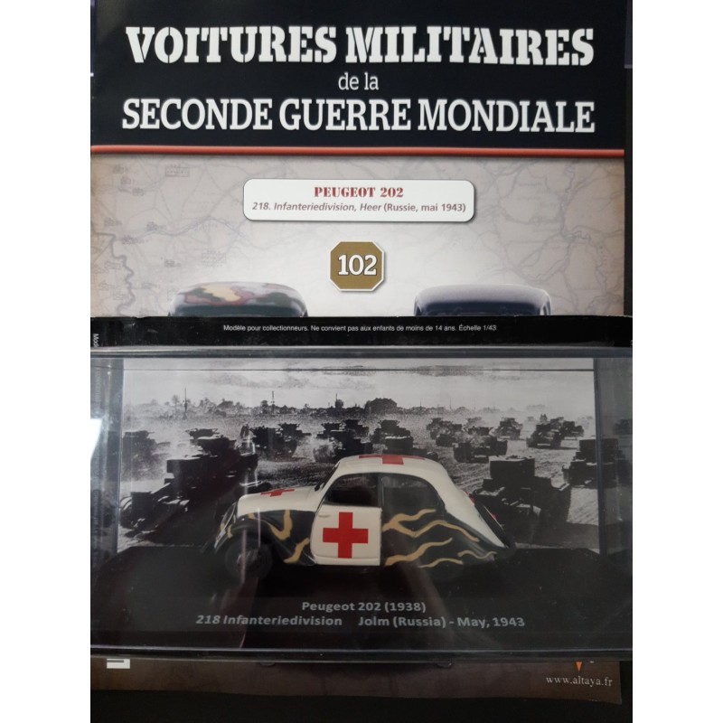 N°102 Peugeot 202 (1938) 218 Infanteriedivision Jolm (Russia) - may, 1943